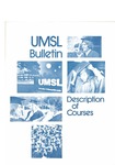 UMSL Bulletin 1983 Description of Courses by University of Missouri-St. Louis