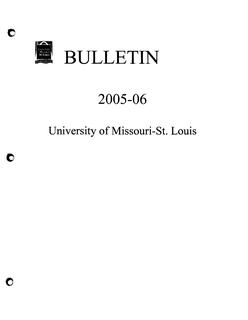 UMSL Bulletin 2005-2006