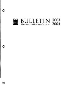 UMSL Bulletin 2003-2004