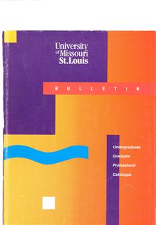 UMSL Bulletin 1989-1990