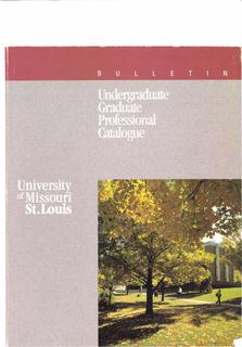 UMSL Bulletin 1988-1989