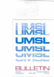 UMSL Bulletin 1980
