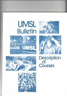 UMSL Bulletin 1983 Description of Courses