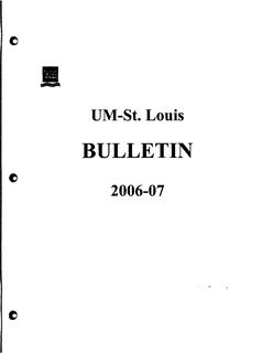 UMSL Bulletin 2006-2007