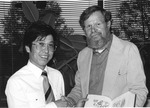 Ron Krash, Library Director, with Graduate Student Huang Shong, C. Early 1980s 1885 by University of Missouri-St. Louis
