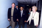 Al Gore Presidential Campaign, Mark Twain Gymnasium; Al Gore; Clarence Harmon; Betty Van Uum 4528 by University of Missouri-St. Louis