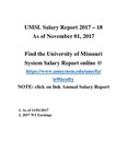 Employee salary report. [University of Missouri—St. Louis] 2017-2018 by University of Missouri-St. Louis