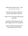 Employee Salary Report [University of Missouri - St. Louis] 2023 by University of Missouri-St. Louis